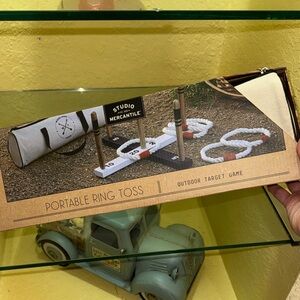 Studio Portable Ring Toss - White and Brown